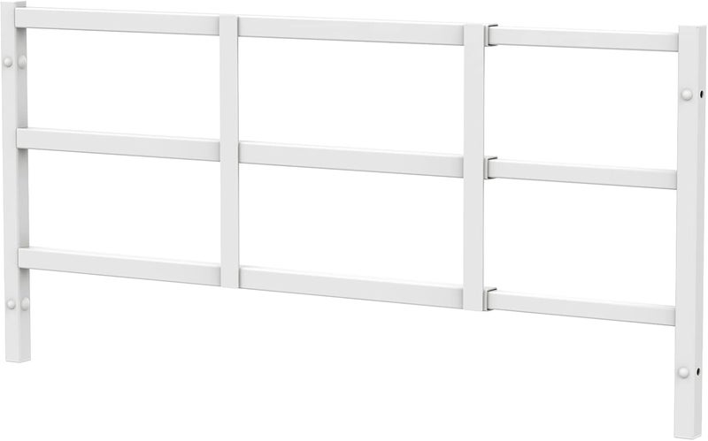 Delmoar Fixed Window Safety Guard 14”x 38” Adjustable Width Prevents Accidental Falls, Non-Egress, Tamper Resistant Screws Included, White, Single Pack - Image 1